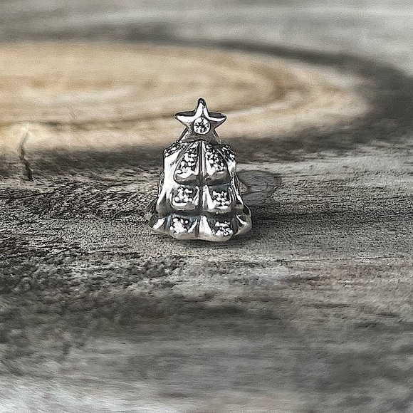 Pandora Sterling Silver Pavé Christmas Tree Charm - Picture 1 of 3